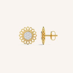 Kisna Real Diamond Jewellery Gold Diamond Earring
